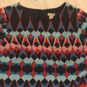 J. Crew print shift dress size 2